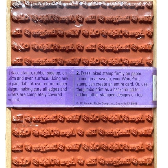 WordPrint Rubber Stamp Hero Arts Tree Name Stamp - Picture 5 of 8